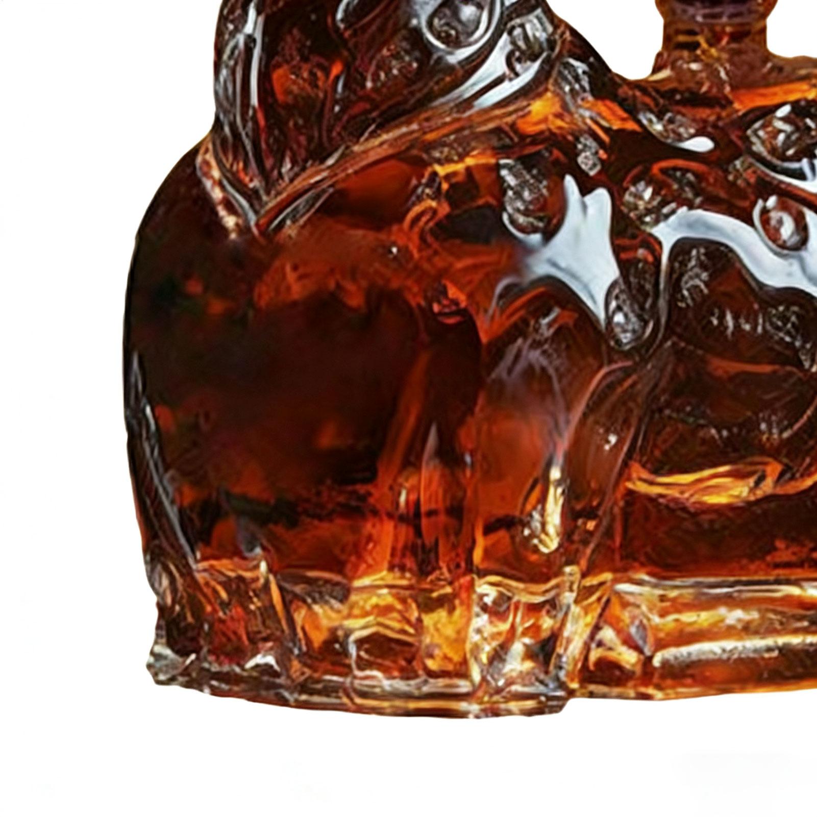 Glass Decanter Whiskey - Dekanter für Alkohol, lustiges Hirschglas, Heimdekoration,