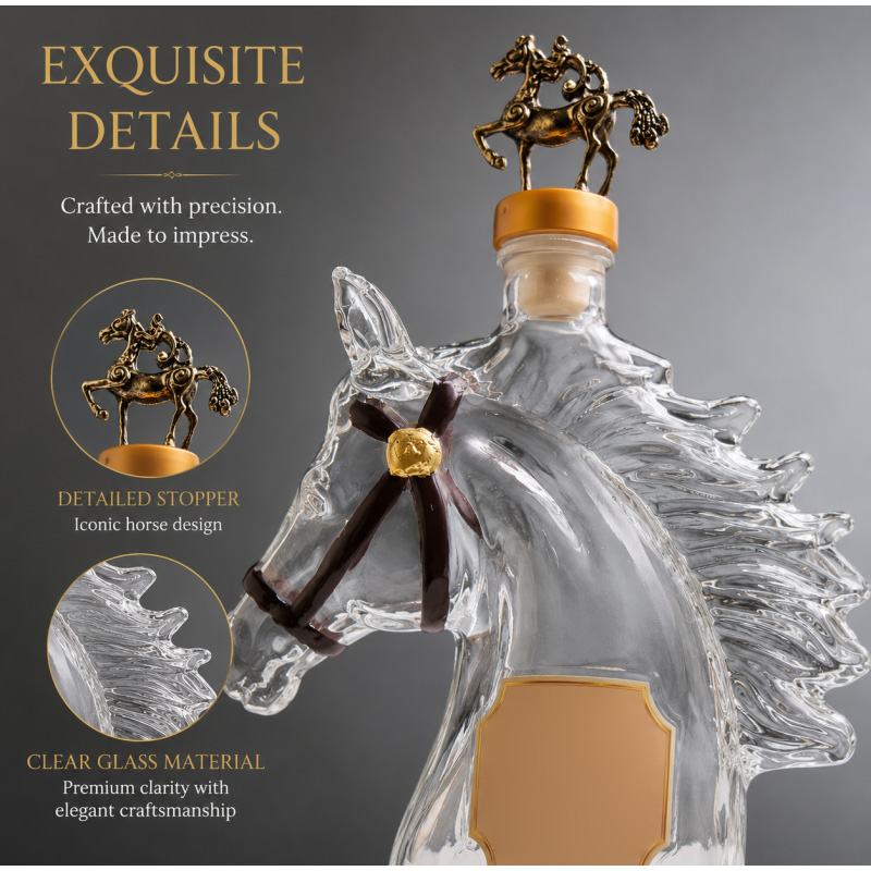 Glass Decanter Whiskey - Kreativer Blanton's Whiskey-Dekanter in Pferdeform, kreative