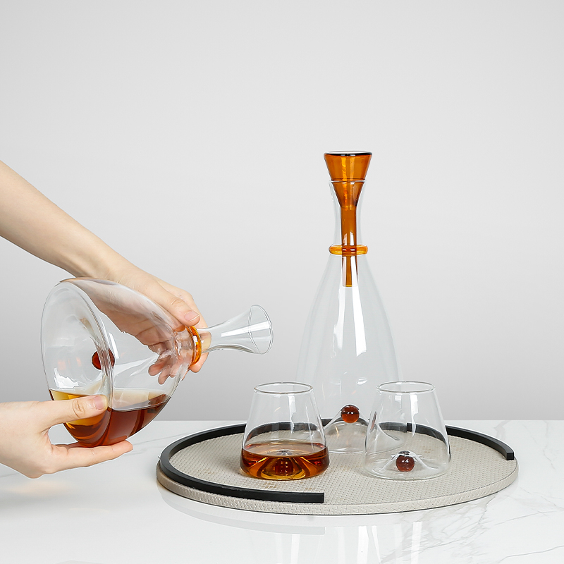 Glass Decanter Whiskey - Moderner Minimalistischer Glas-Dekanter für Zuhause, Bar