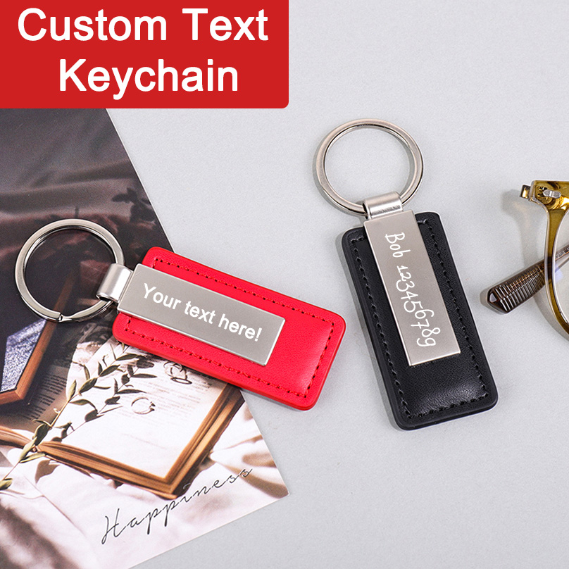 PU-Leder Schlüsselanhänger mit – Personalized Engraved Gift Bewertung und Preis
