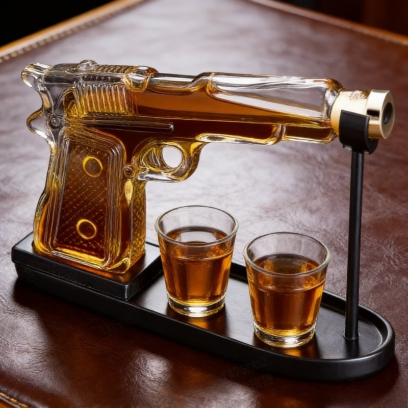 Pistolenförmiges Whisky-Dekant – Glass Decanter Whiskey Bewertung und Preis