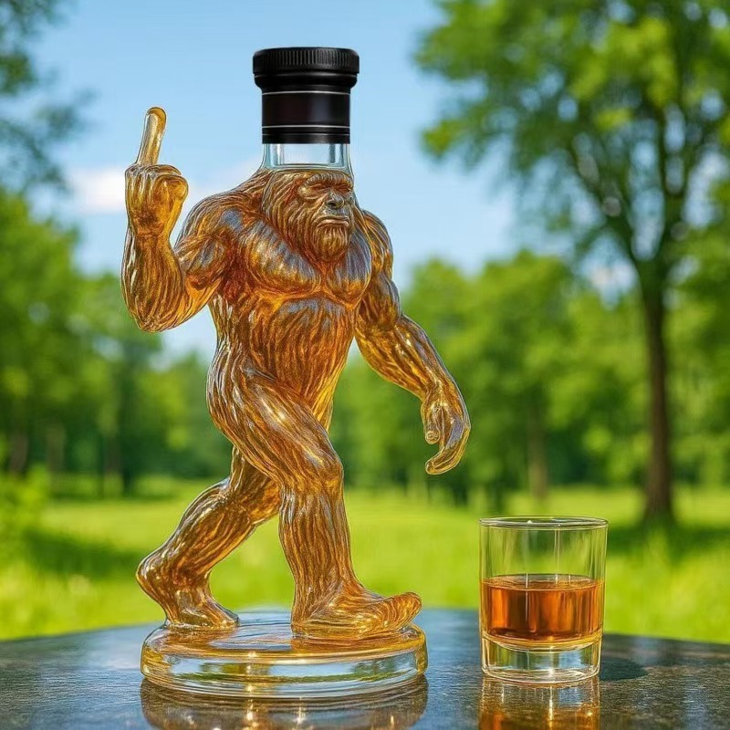 Lustiger Bigfoot Kronen-Whisky – Glass Decanter Whiskey Bewertung und Preis