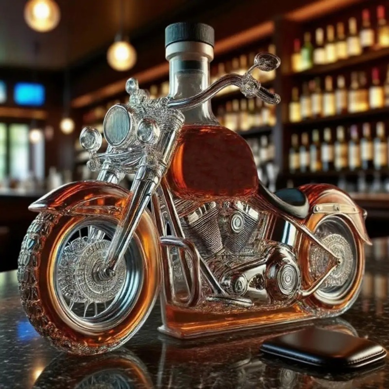 Motorrad-Stil Whisky-Dekanter, – Glass Decanter Whiskey Bewertung und Preis