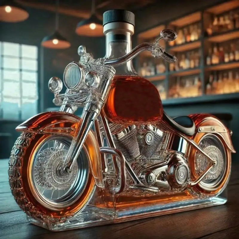 Motorrad-Stil Whisky-Dekanter, – Glass Decanter Whiskey Bewertung und Preis