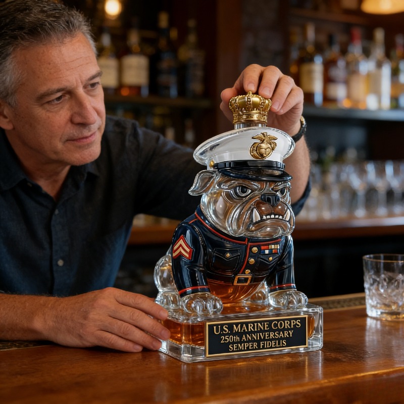 U.S. Marine Corps Bulldog Whis – Glass Decanter Whiskey Bewertung und Preis
