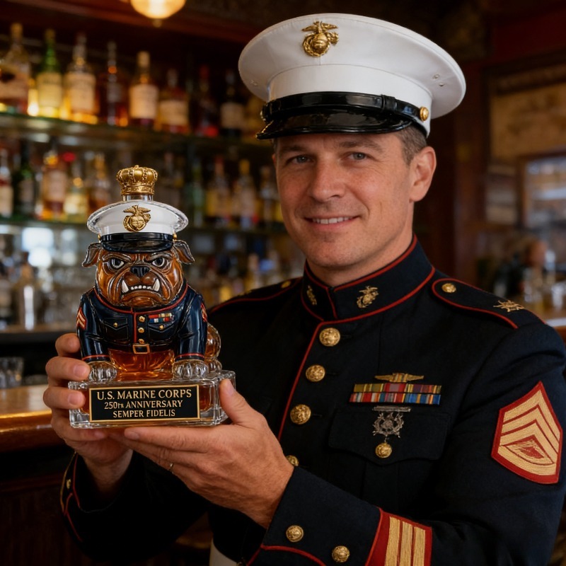 U.S. Marine Corps Bulldog Whis – Glass Decanter Whiskey Bewertung und Preis